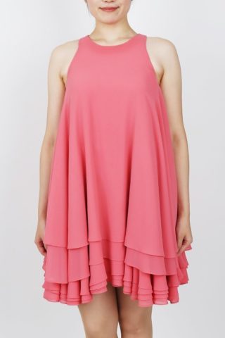 DOUBLE STANDARD CLOTHING：Sov. (ソブ)の鮮やかピンクドレス